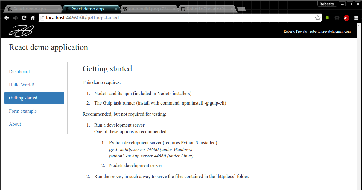 Visiting using web server